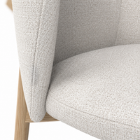 Dining Chair Harmony - Oasis 01 Fabric & Natural Wood Frame - 60 x 58 x 81 cm