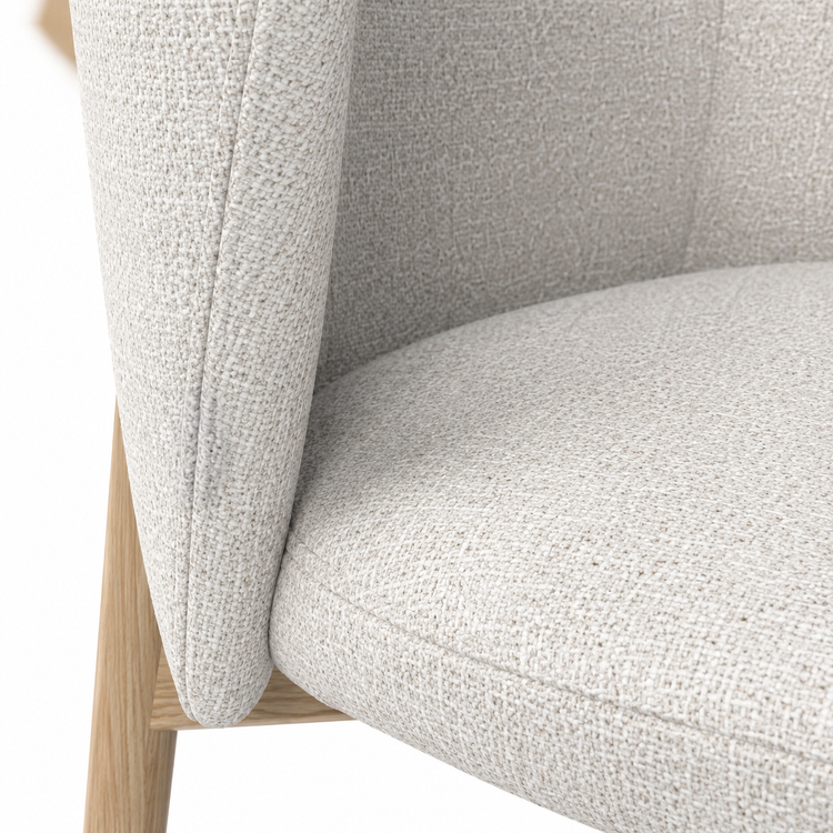 Chaise à manger Harmonie - Oasis 01 Tissu & Cadre en bois naturel - 60 x 58 x 81 cm