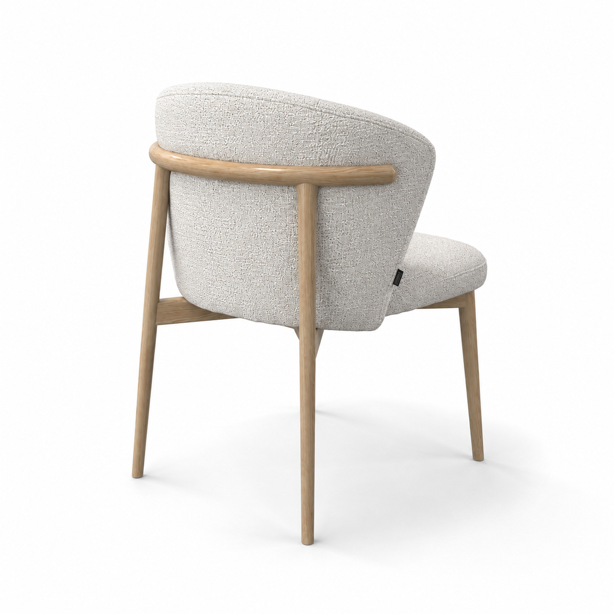 Chaise à manger Harmonie - Oasis 01 Tissu & Cadre en bois naturel - 60 x 58 x 81 cm