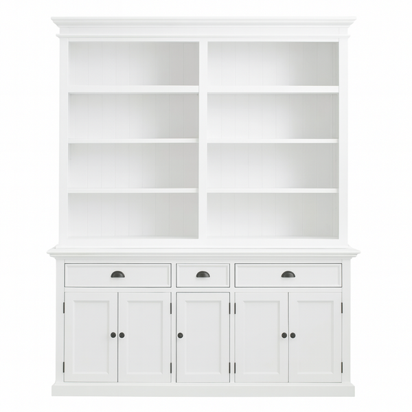 Hutch Bookcase 5 Doors, 3 Drawers | Marcottestyle
