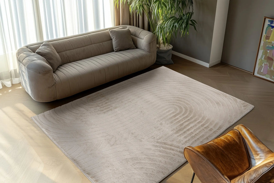 Hoogpolig Vloerkleed - Granada Licht taupe
