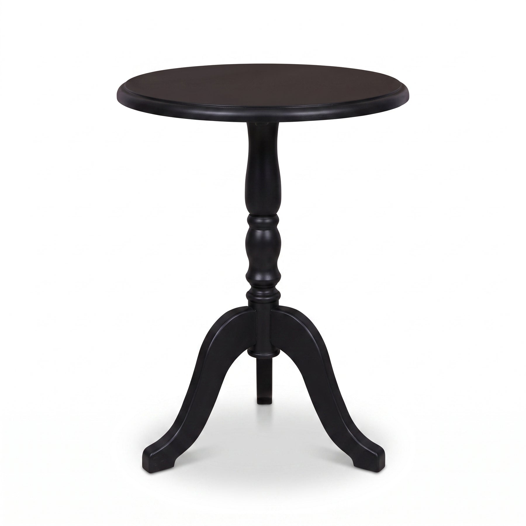 Coffee Table Margaux in black, front view, 60 x 60 x 78 cm