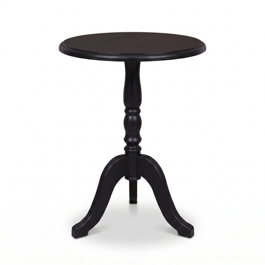 Coffee Table Margaux in black, front view, 60 x 60 x 78 cm