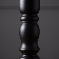 Coffee Table Margaux in black, close-up of the finish and construction, 60 x 60 x 78 cm