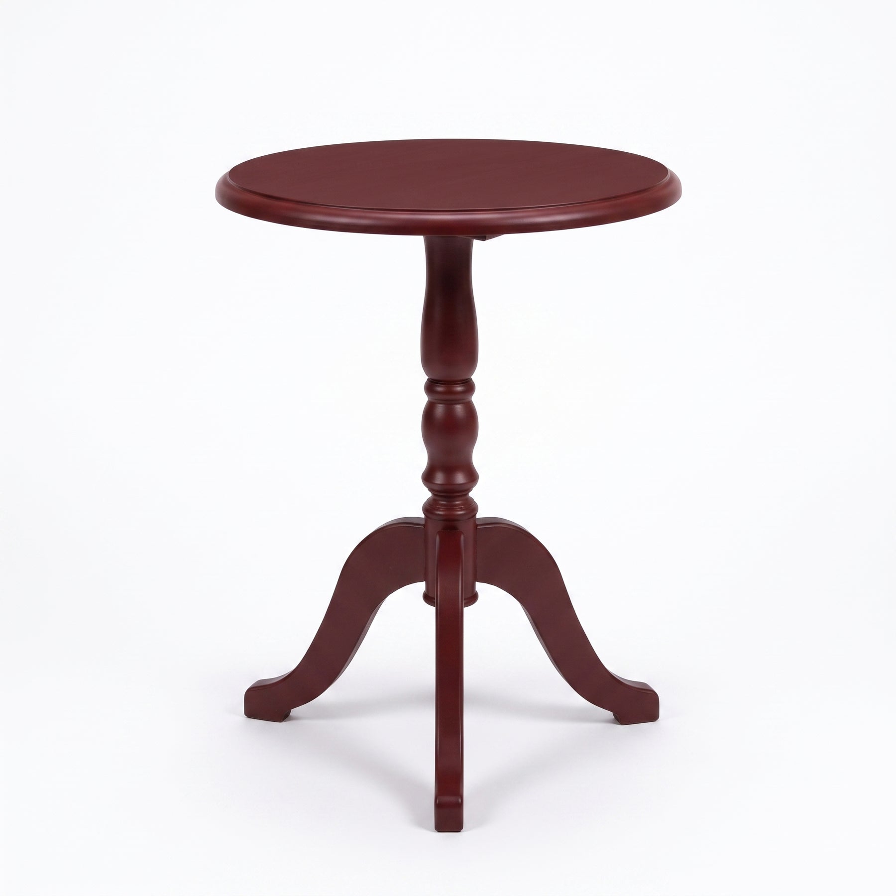 Coffee Table Margaux in bordeaux, front view, 60 x 60 x 78 cm