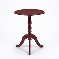 Coffee Table Margaux in bordeaux, front view, 60 x 60 x 78 cm