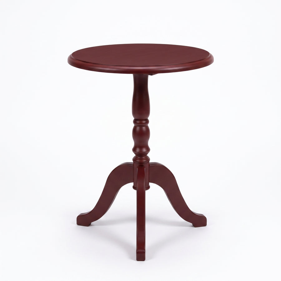 Coffee Table Margaux in bordeaux, front view, 60 x 60 x 78 cm