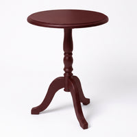 Coffee Table Margaux in bordeaux, three-quarter view from the front left, 60 x 60 x 78 cm