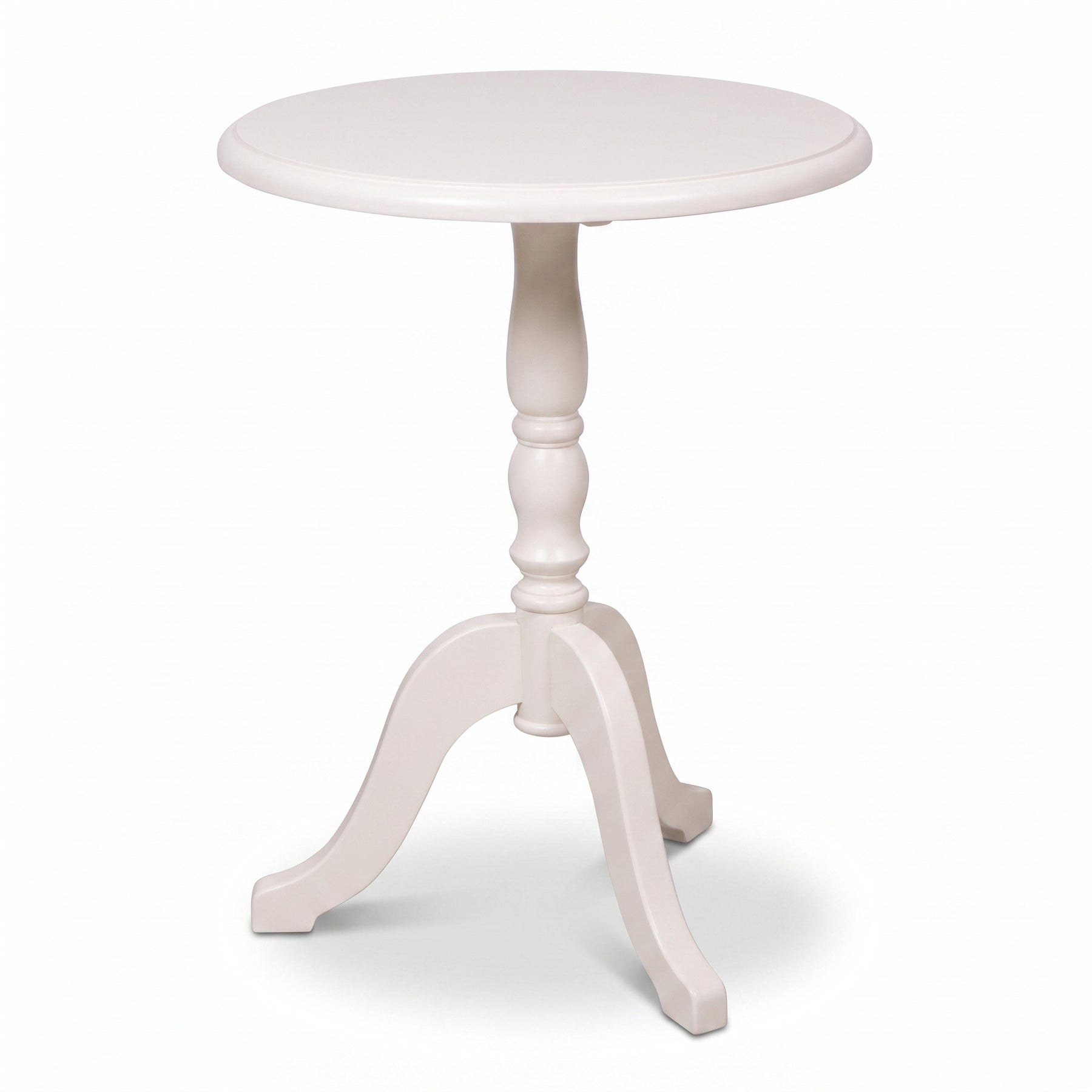 Coffee Table Margaux in white, front view, 60 x 60 x 78 cm