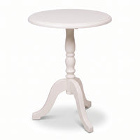 Coffee Table Margaux in white, front view, 60 x 60 x 78 cm