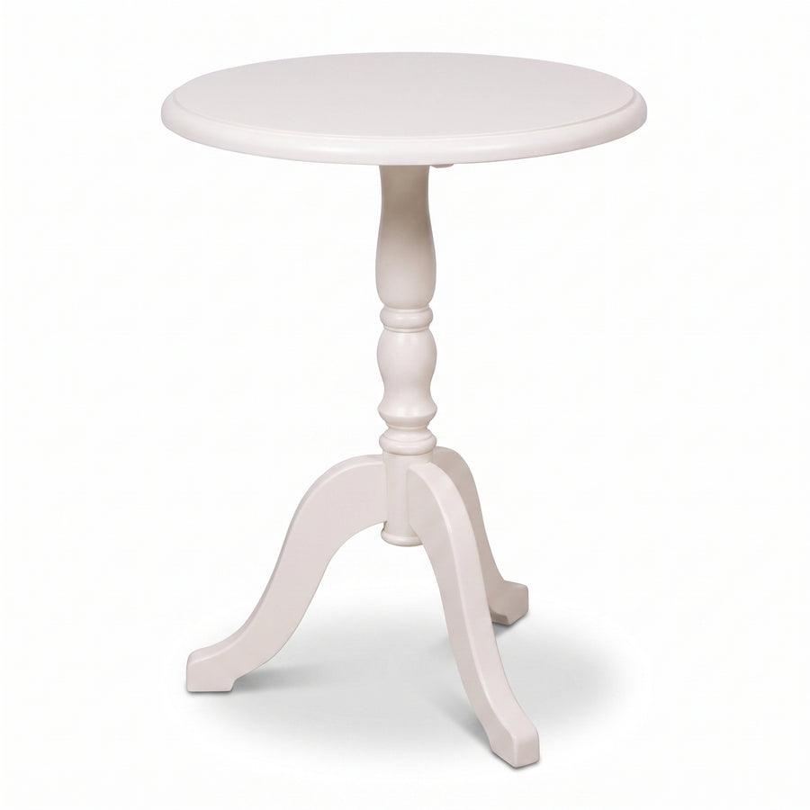 Coffee Table Margaux in white, front view, 60 x 60 x 78 cm