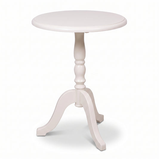 Coffee Table Margaux in white, front view, 60 x 60 x 78 cm