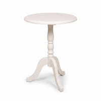 Coffee Table Margaux in white, three-quarter view from the front left, 60 x 60 x 78 cm