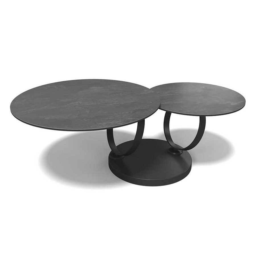 Couchtisch ONTAKE - Keramik Dunkelgrau 80 - 135cm