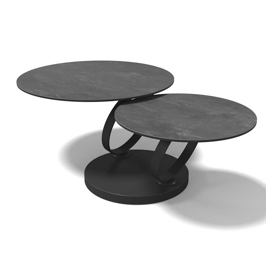 Couchtisch ONTAKE - Keramik Dunkelgrau 80 - 135cm