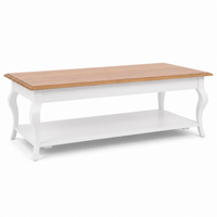 Coffee Table Perlo - White & Natural Solid Oak