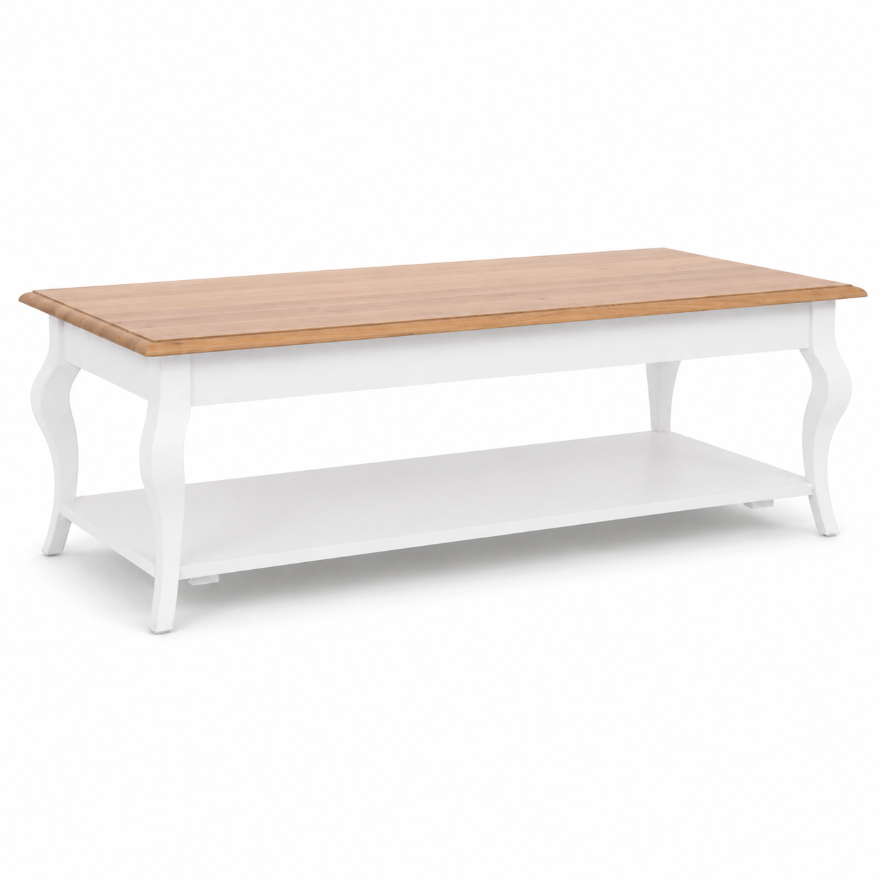 Coffee Table Perlo - White & Natural Solid Oak