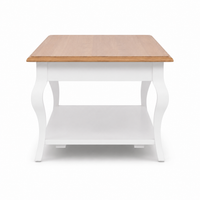 Coffee Table Perlo - White & Natural Solid Oak