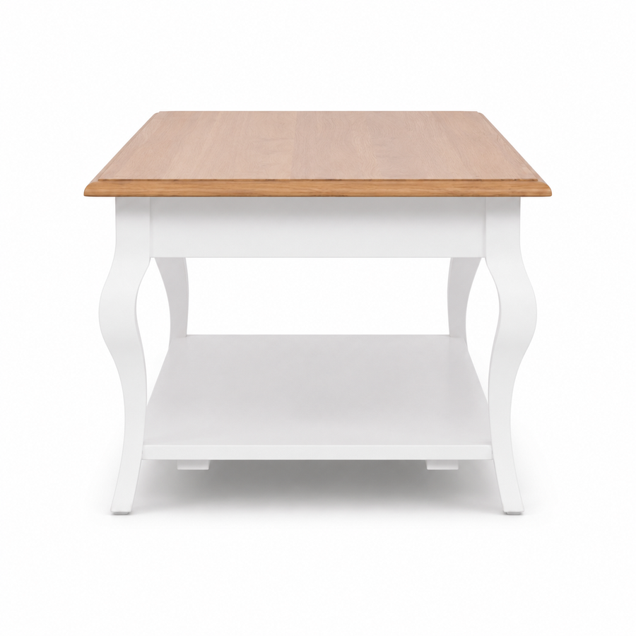 Coffee Table Perlo - White & Natural Solid Oak