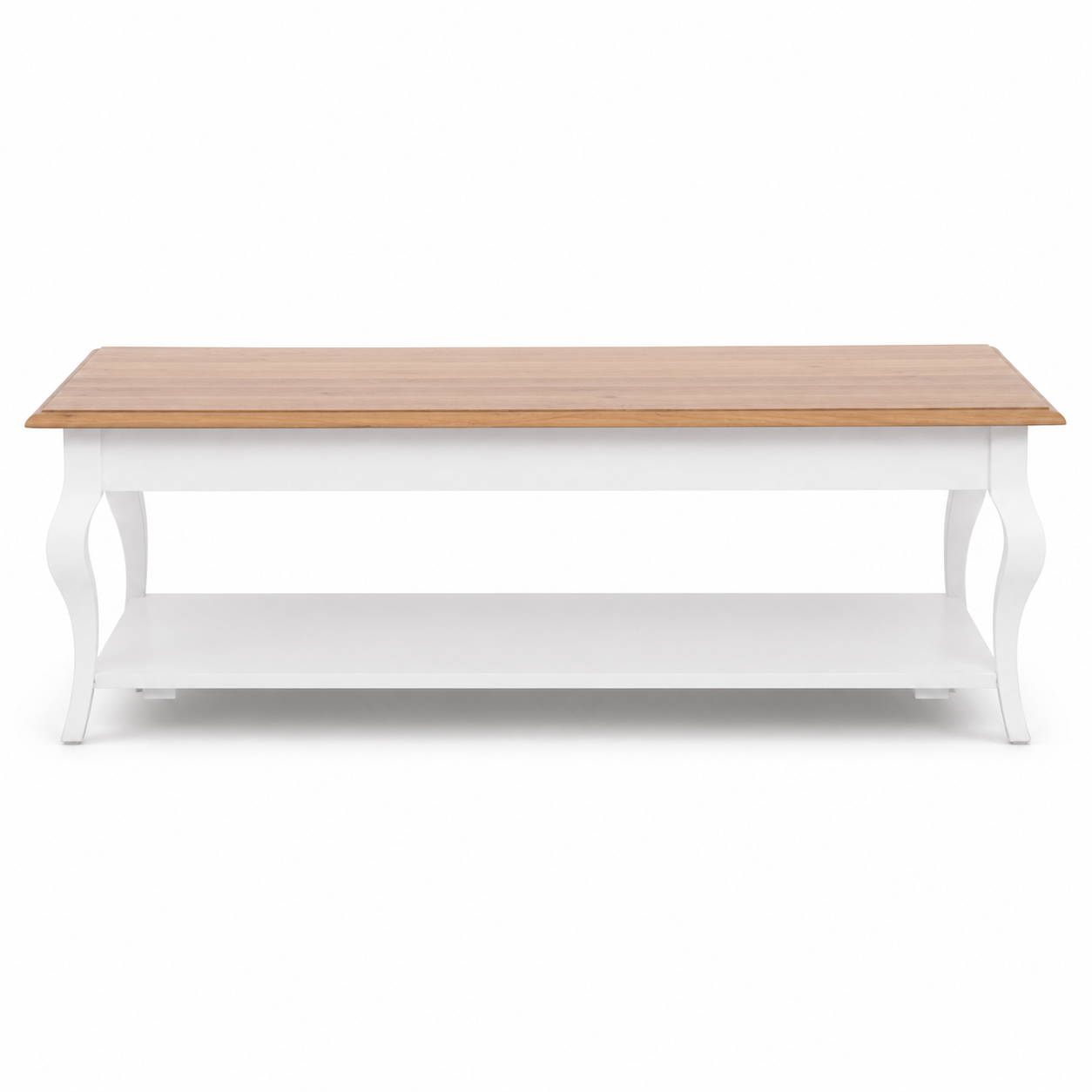 Coffee Table Perlo - White & Natural Solid Oak