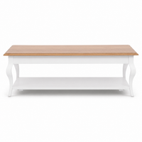 Coffee Table Perlo - White & Natural Solid Oak