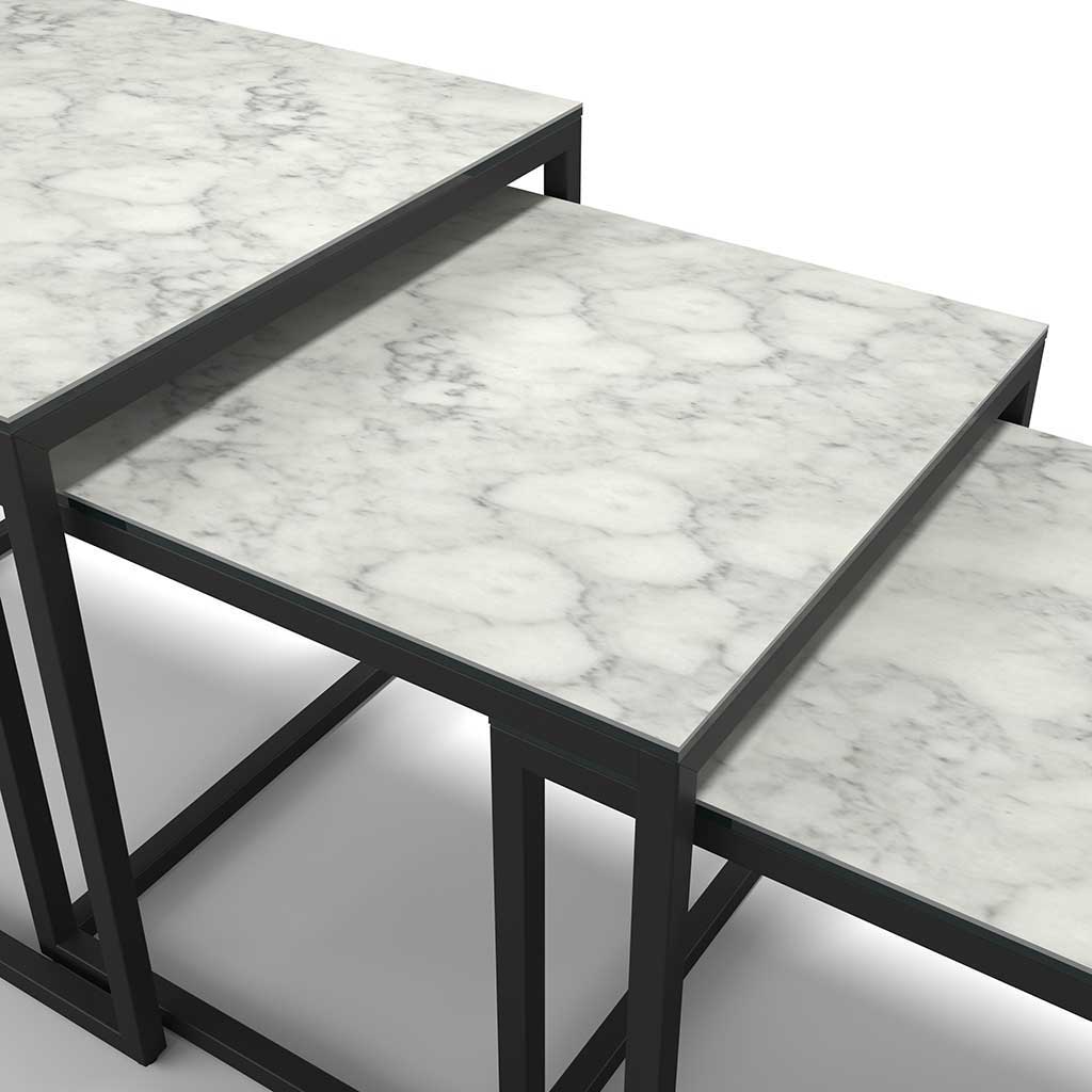 Table basse Set Rokko 515x485 - Blanc Céramique