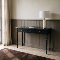 Console table Brouilly in black, in an interior, 120 x 35 x 79 cm