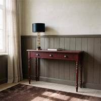 Console table Brouilly in bordeaux, in an interior, 120 x 35 x 79 cm