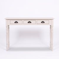 Console table Brouilly in white, front view, 120 x 35 x 79 cm