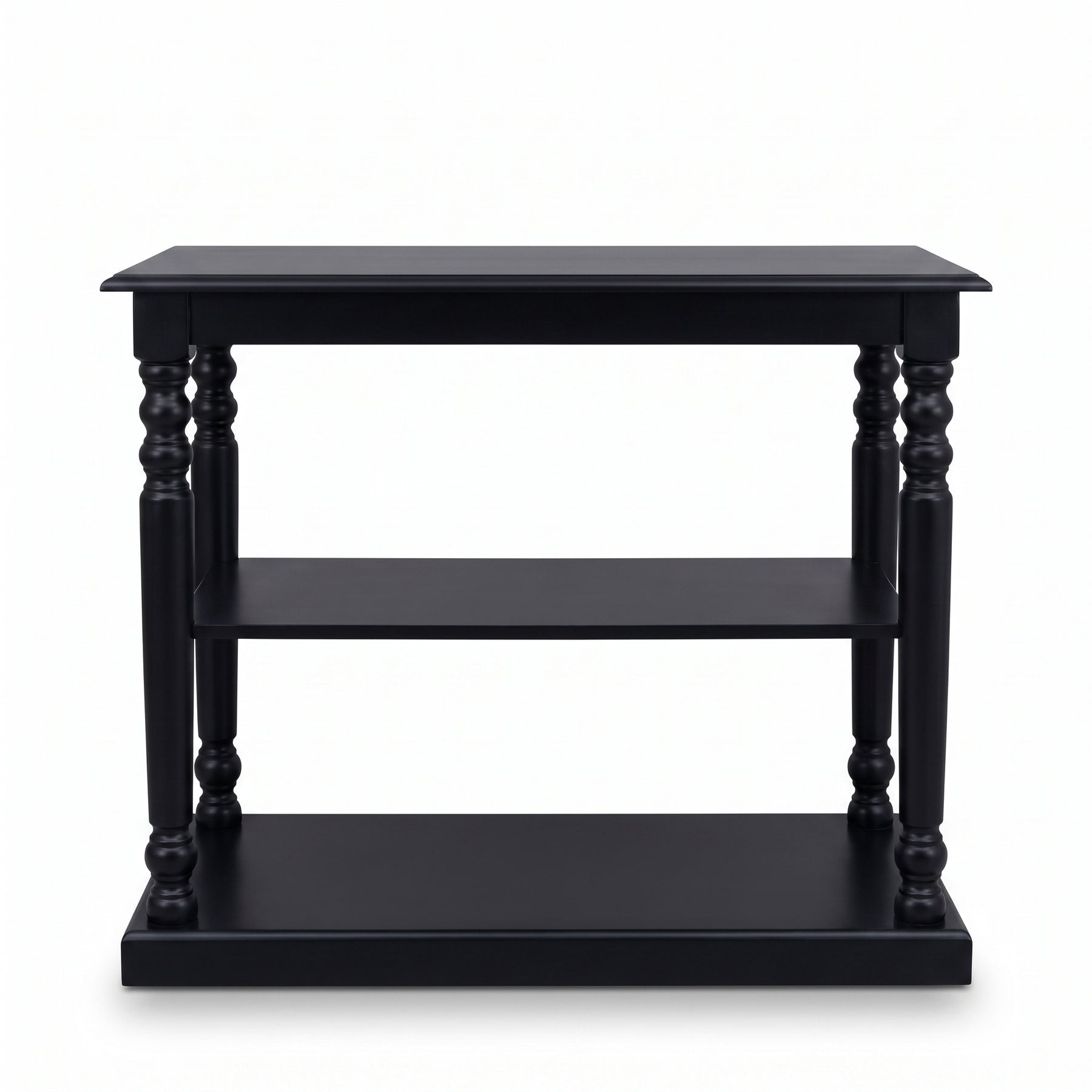 Console Table Fleurie in black, front view, 110 x 60 x 89 cm