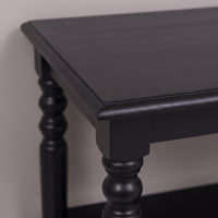Console Table Fleurie in black, close-up of the finish and construction, 110 x 60 x 89 cm
