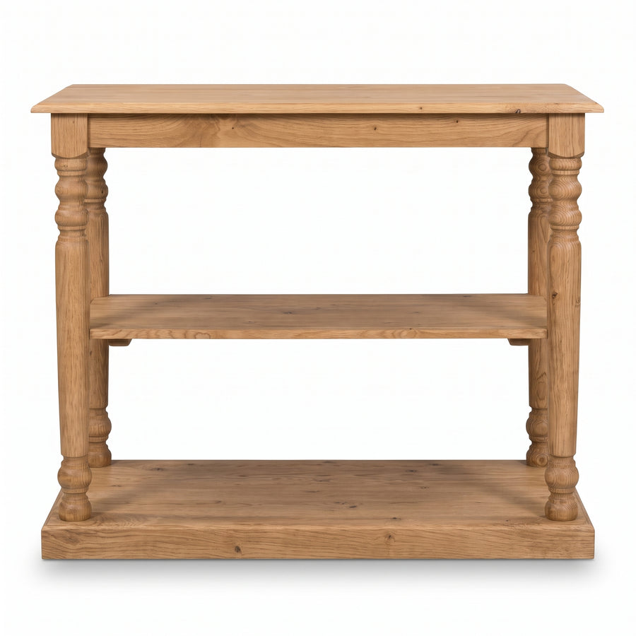 Console Table Fleurie in oak, front view, 110 x 60 x 89 cm