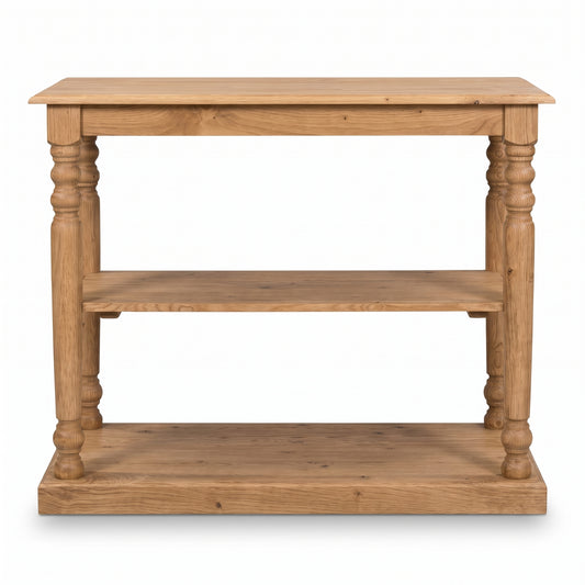 Console Table Fleurie in oak, front view, 110 x 60 x 89 cm