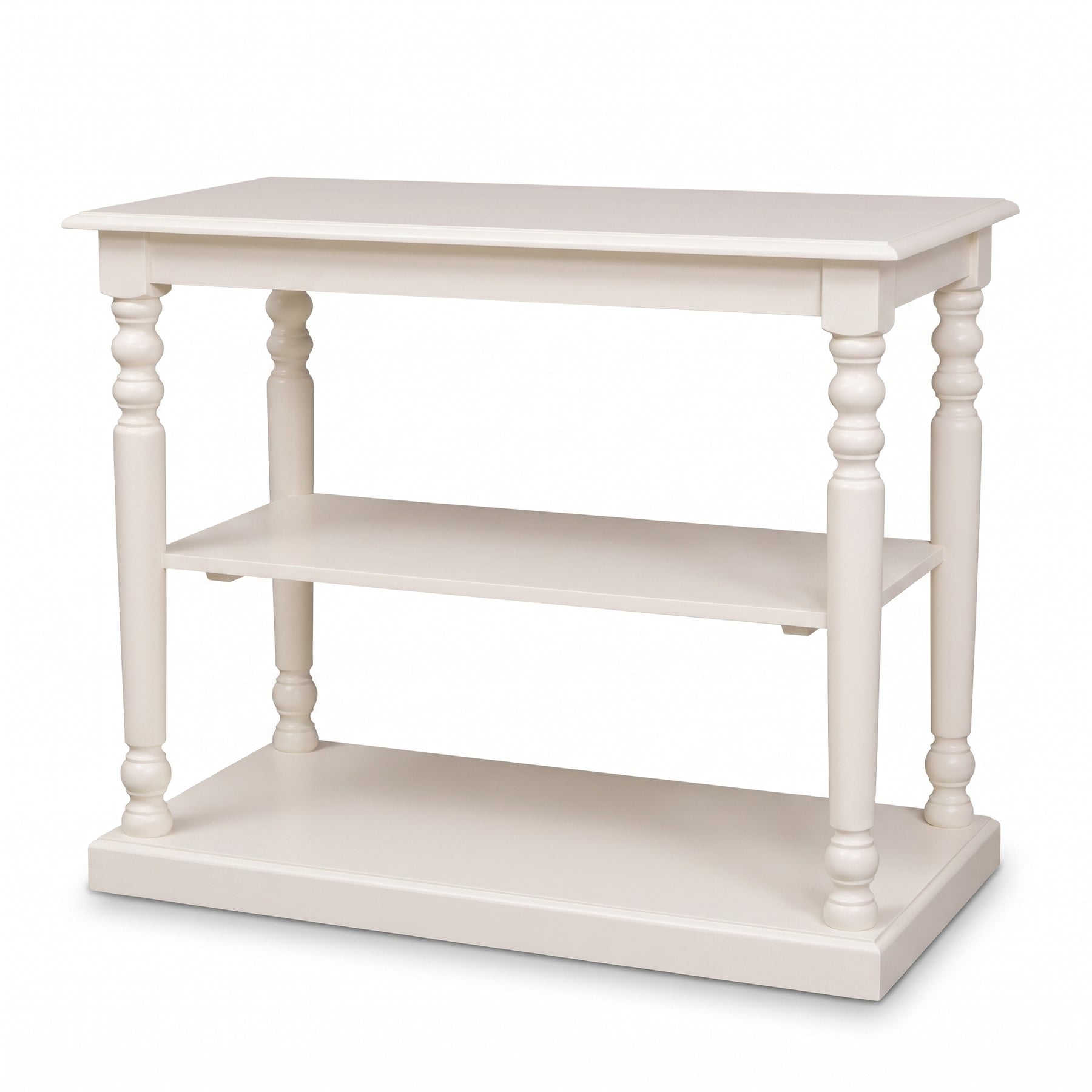 Console Table Fleurie in white, three-quarter view from the front left, 110 x 60 x 89 cm