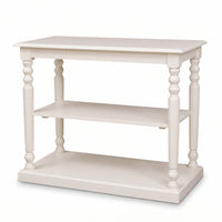 Console Table Fleurie in white, three-quarter view from the front left, 110 x 60 x 89 cm