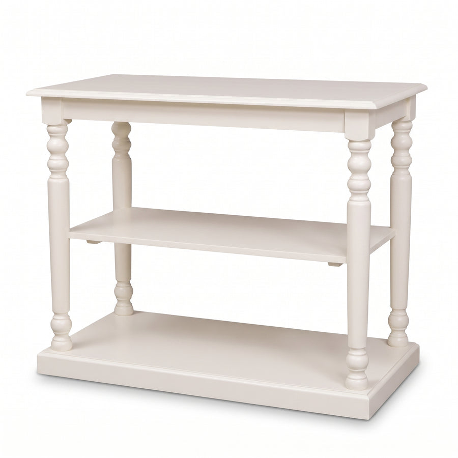 Console Table Fleurie in white, three-quarter view from the front left, 110 x 60 x 89 cm