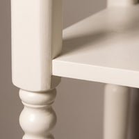 Console Table Fleurie in white, close-up of the finish and construction, 110 x 60 x 89 cm
