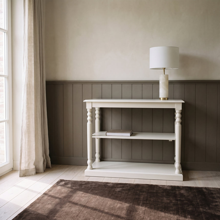 Console Table Fleurie in white, in an interior, 110 x 60 x 89 cm