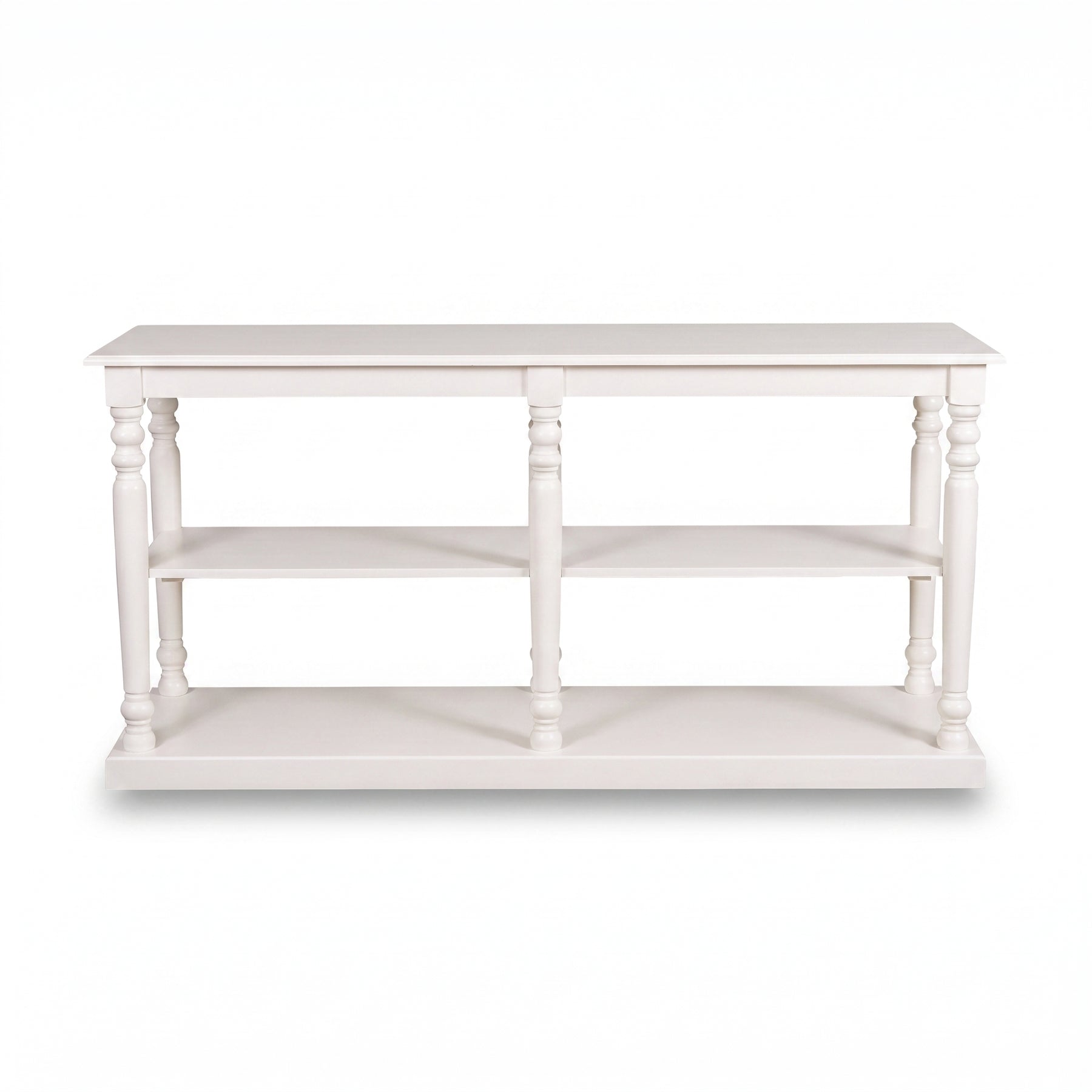 Console table Jarnac in white, front view, 180 x 60 x 89 cm