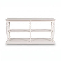 Console table Jarnac in white, front view, 180 x 60 x 89 cm