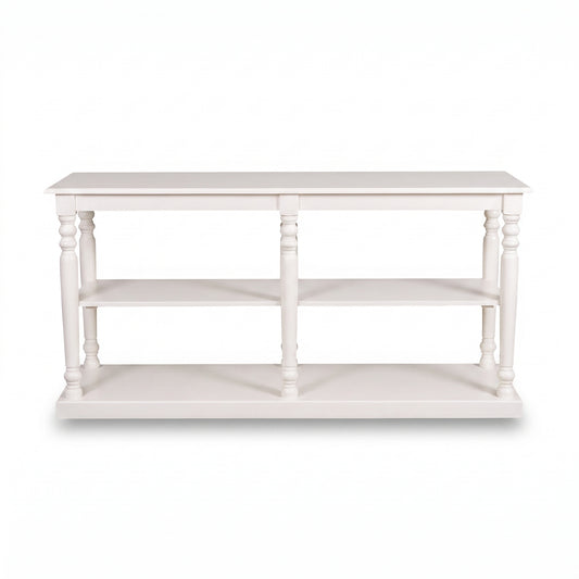 Console table Jarnac in white, front view, 180 x 60 x 89 cm