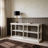 Console table Jarnac in white, in an interior, 180 x 60 x 89 cm