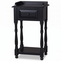 Console Table Morgon in black, front view, 45 x 35 x 78 cm