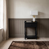 Console Table Morgon in black, in an interior, 45 x 35 x 78 cm