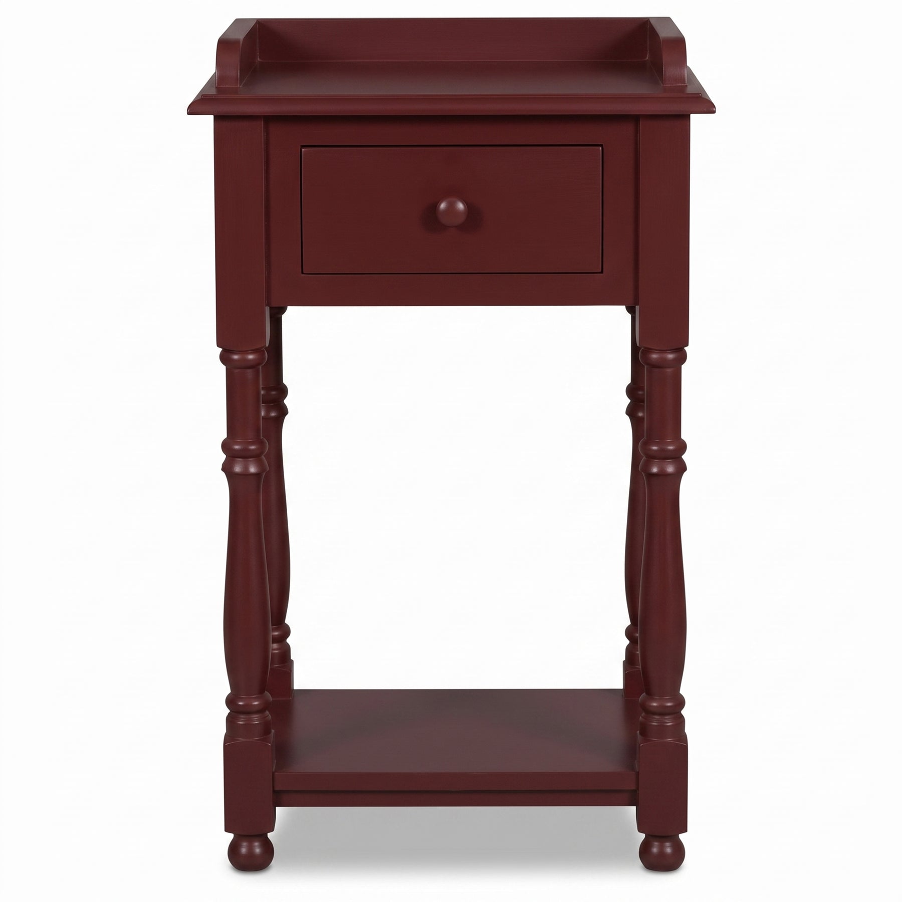 Console Table Morgon in bordeaux, front view, 45 x 35 x 78 cm