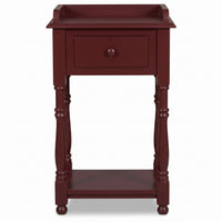 Console Table Morgon in bordeaux, front view, 45 x 35 x 78 cm