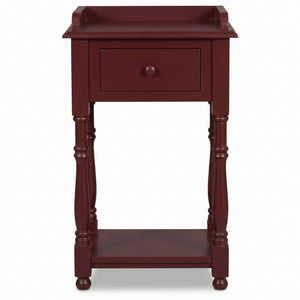 Console Table - Morgon - Solid Wood - 45 x 35 x 78 cm - Bordeaux
