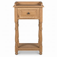 Console Table Morgon in oak, front view, 45 x 35 x 78 cm
