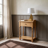 Console Table Morgon in oak, in an interior, 45 x 35 x 78 cm