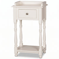 Console Table Morgon in white, front view, 45 x 35 x 78 cm
